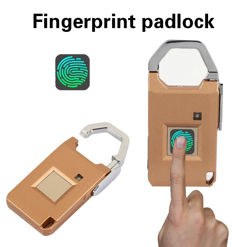 Fingerprint Padlock Keyless Fingerprint Recognition Lock Portable Keyless Locking Luggage