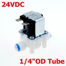 DC 24 В NC(нормально закрытый) 1/" шланг труба OD(6,35 мм) Conntection POM для RO Вода Воздух Масло Электрический пластиковый электромагнитный клапан