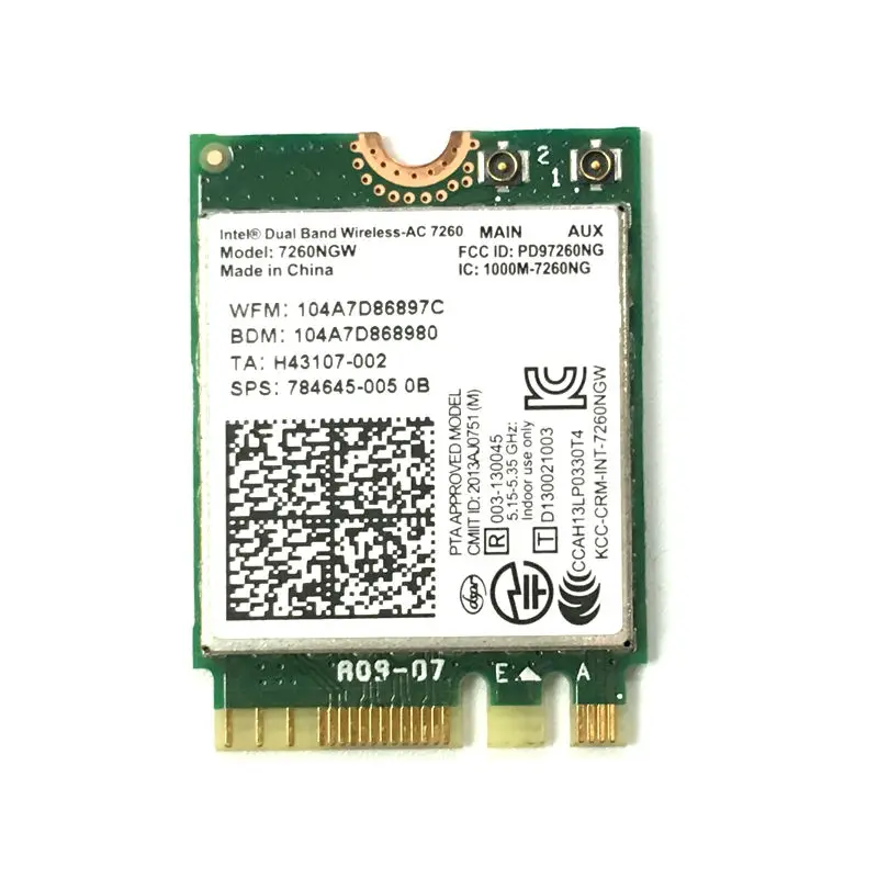 PCi Express 7260AC 2,4 г/5 г двухдиапазонный 7260HMW 867 Мбит/с беспроводной PCI-E Wi-Fi Bluetooth 4,0 7260 Wi-Fi карта настольный AC-7260 WLAN