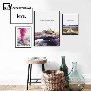 

Scandinavian Style Volcanic Mountain Canvas Poster Nordic Landscape Motivation Wall Art Print Nature Painting Decoration Picture