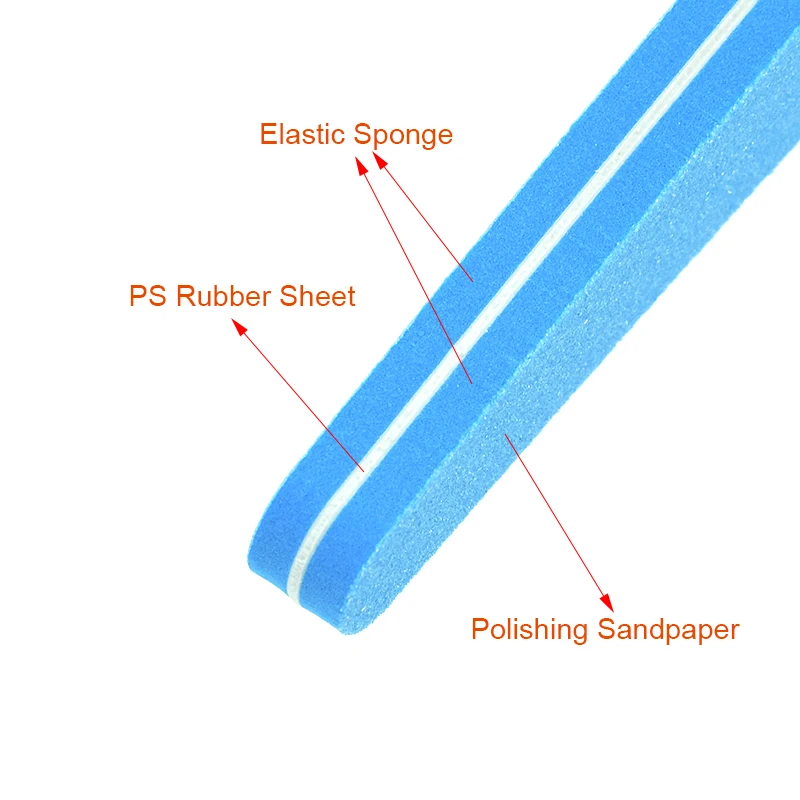 Meisha 6 шт высокого качества пилочка для ногтей в форме ромба моющиеся 100/180 абразивный спонж полировки ногтей буфера полоски маникюрные