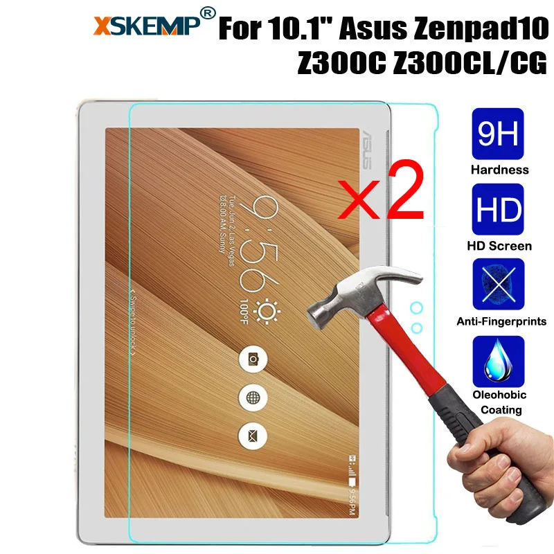 Xskemp 2 шт./лот закаленное Стекло для Asus ZenPad 10 Z300C Z300CL Планшеты Экран протектор 9 H