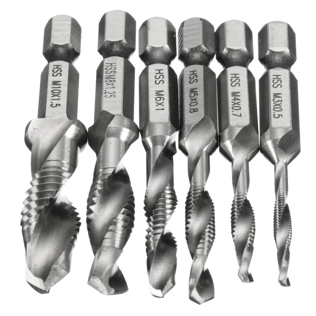 M6 1//4 pouces tige hex HSS Métrique Main Filetage Robinet Conique Perceuse outil