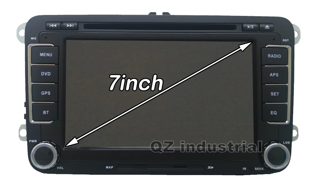 Clearance QZ industrial rns510 2din 7inch Car DVD player for VW JETTA PASSAT/B6/CC GOLF 5/6 POLO Touran Tiguan Caddy SEAT with Wifi GPS 3G 4