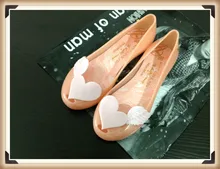 Summer heart wings jelly shoes Women fish mouth flat shoes