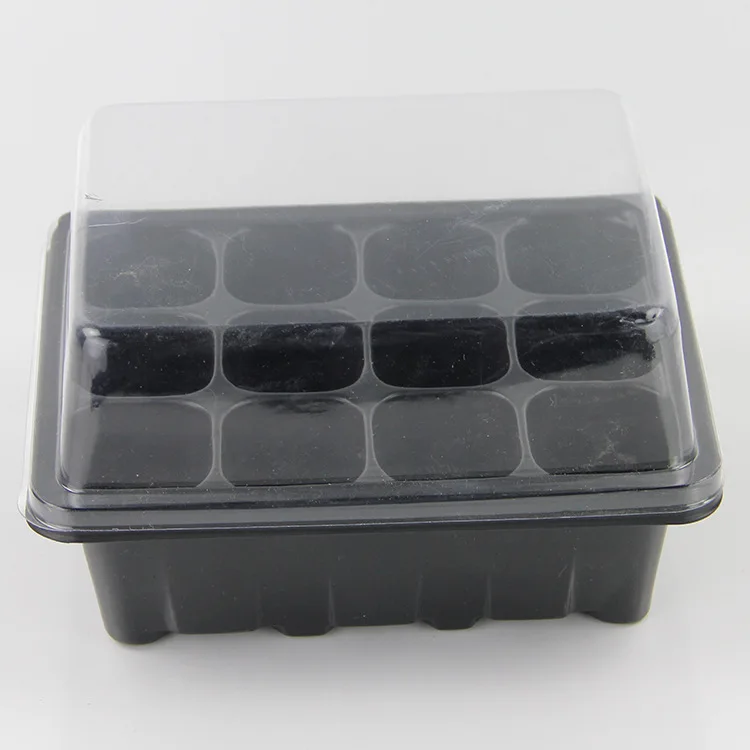 NEW 12 Grid Seedling Tray Sprout Plate Nursery Pots Lids Box for Gardening Bonsai Plants | Дом и сад