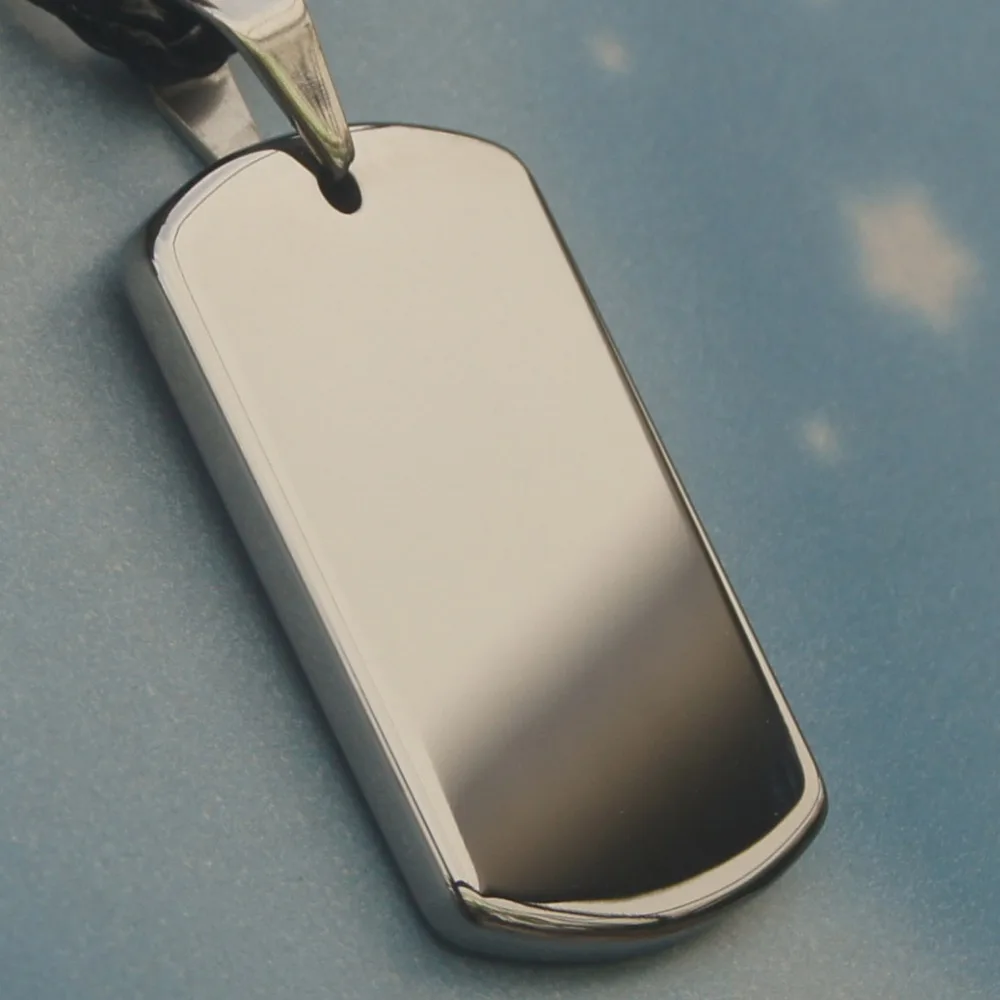 

men/women jewelry cool dog tag hi-tech scratch proof tungsten pendant necklace