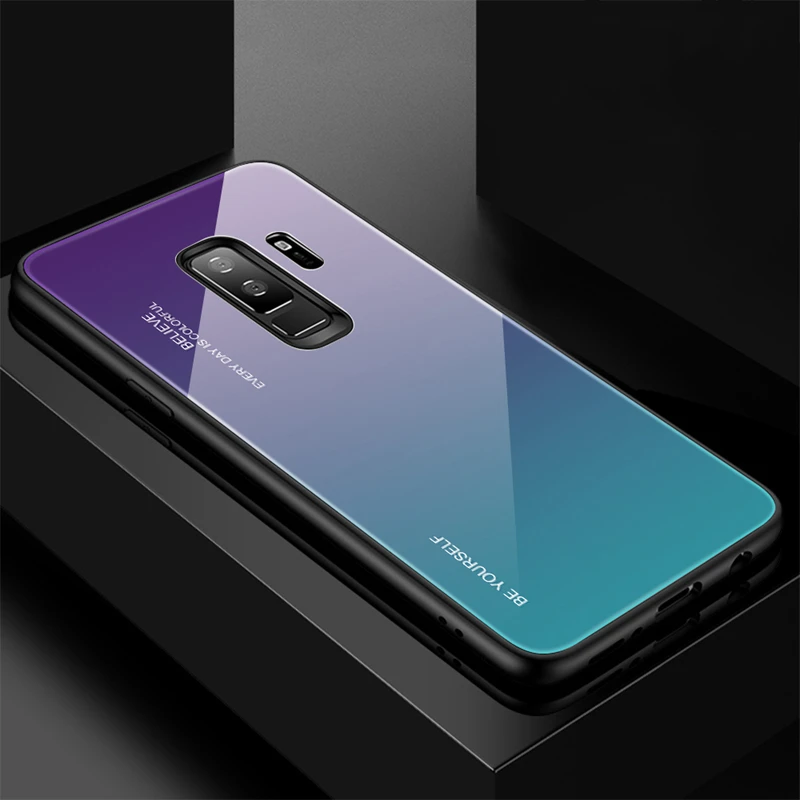 Чехлы из закаленного стекла для Samsung Galaxy S8 S9 S10 Plus S10e (5G) Note 8 9 A7 J4 J6 A8 A9 2018 A9S