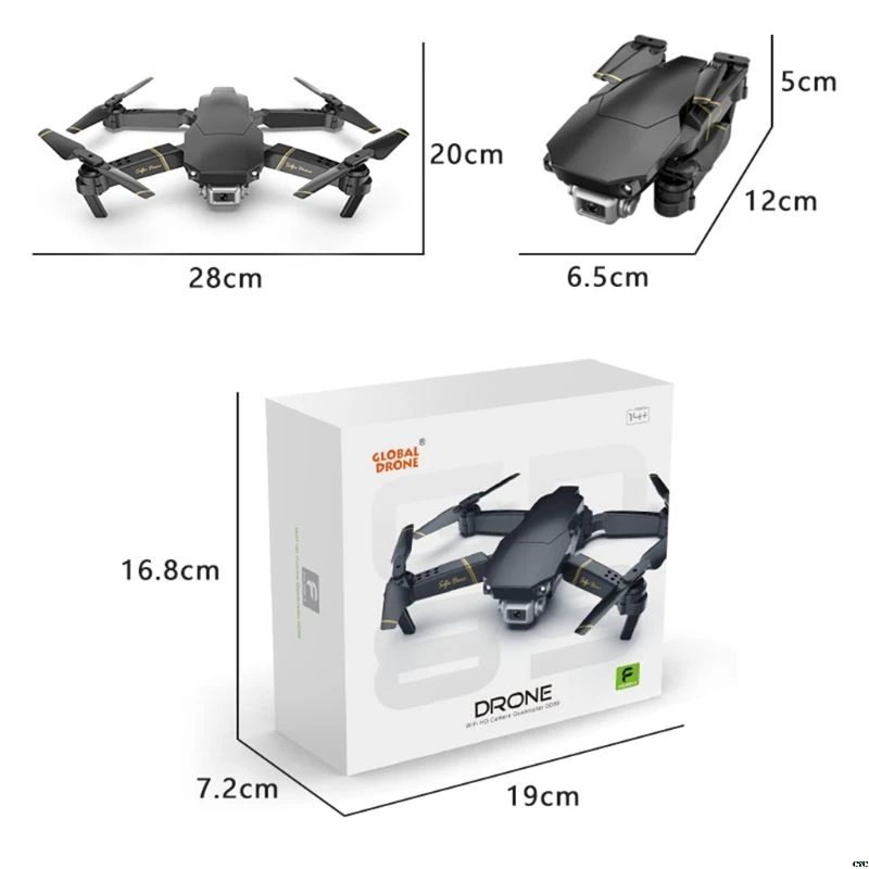 Складной Радиоуправляемый Дрон GD89 Wi Fi FPV 480P 1080P HD камера режим удержания высоты