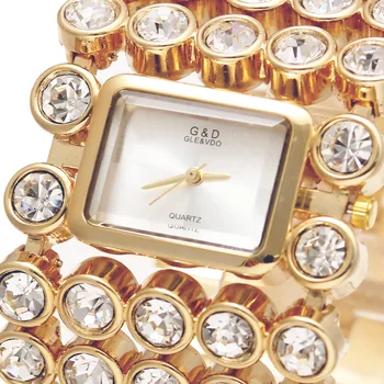 

2017 G&D Women Quartz Wristwatches Top Brand Luxury Gold Lady Bracelet Watches Watch Clock Relojes Mujer Relogio Feminino Gifts