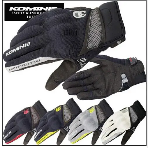

Free shipping KOMINE GK-163 motorcycle gloves racing gloves for summer good quality red black yellow