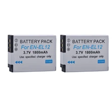 Tectra – batterie de caméra Li-ion pour Nikon S8200 S9100 S9200 S9300 P300 P310, 2 pièces, EN EL12 ENEL12, EN-EL12