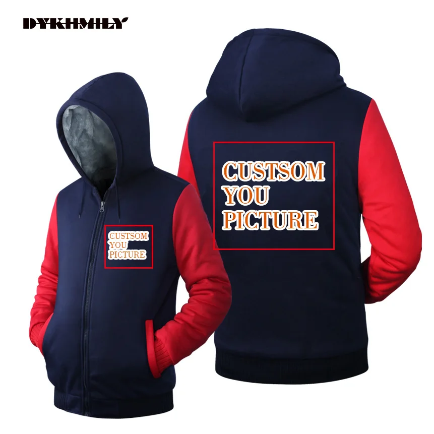 

Dykhmily Turn-down Collar Custom Your Design Coat Fleece Zipper Jacket Men 100% Cotton Fashion Winter Coat Us Size