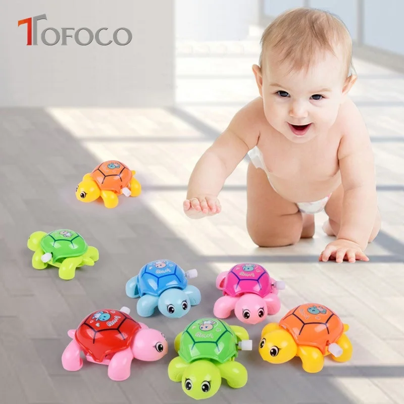 TOFOCO 4 шт. милые детские Морские животные Черепаха образование игрушечный часовой механизм ветра забавные детские игрушки