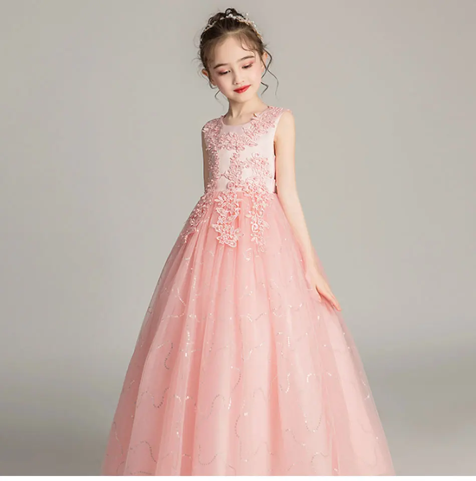 Children Formal Clothes Kids Fluffy Cake Smash Dress Girls Clothes For Christmas Halloween Birthday Costume  Lace Outfits 8T