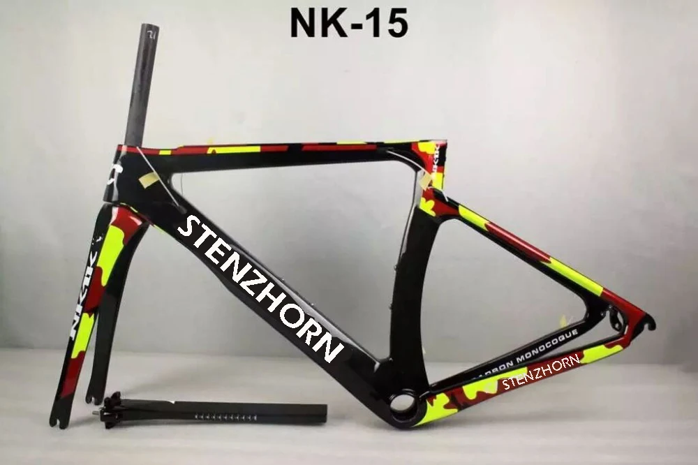 Cheap white color with white decals 3k carbon road bike 2017 stenzhorn NK1K frame racing bike carbon road frame cheap carbon bikcycle 15