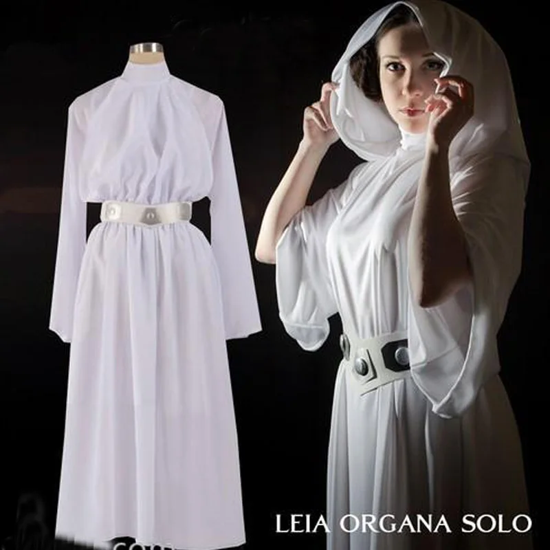 Звездные войны принцесса Лея Косплей Костюм Organa Solo карнавальное платье для косплея вечернее платье костюм на заказ