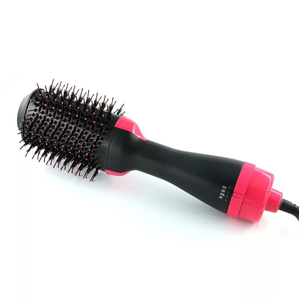 

1000W Professional Hair Dryer Brush 2 In 1 Hair Straightener Curler Comb Electric Blow Dryer With Comb Hair Brush Roller Styler