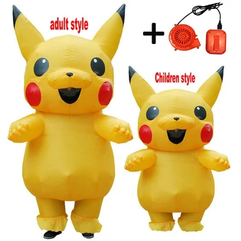 

2019 NEW Inflatable Pikachu costumes Cosplay Carnival Pokemon Costumes Halloween costumes for Kids Adults Men Women Girls mascot