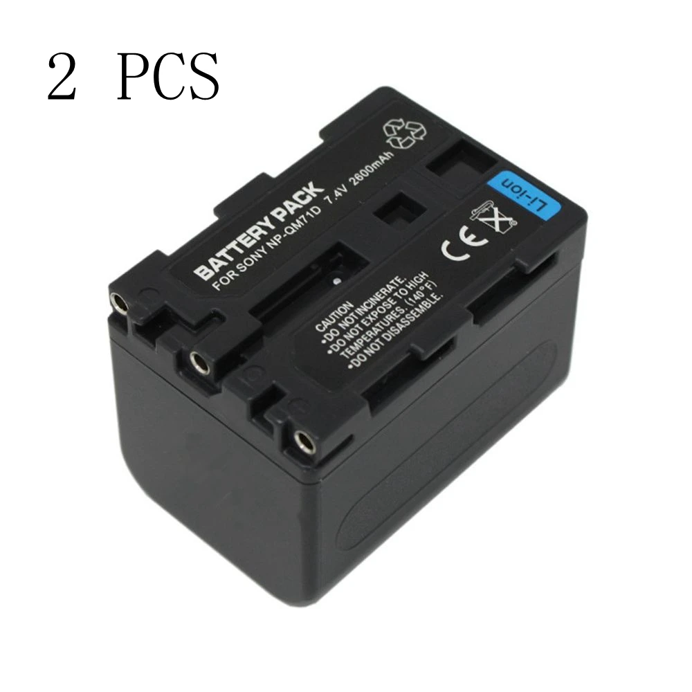 

WHCYonline 2Pieces 2600mAh NP-QM71D Camera Battery For SONY DCR-DVD101E/201E DCR-HC15E DCR-PC330E 115E 101E 104E 105E 108E 109E