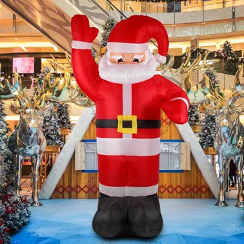 

2.4m 2018 Inflatable Christmas Santa Claus Outdoor Christmas Decorations for Home Supermaket Yard Garden Decoration Ornaments