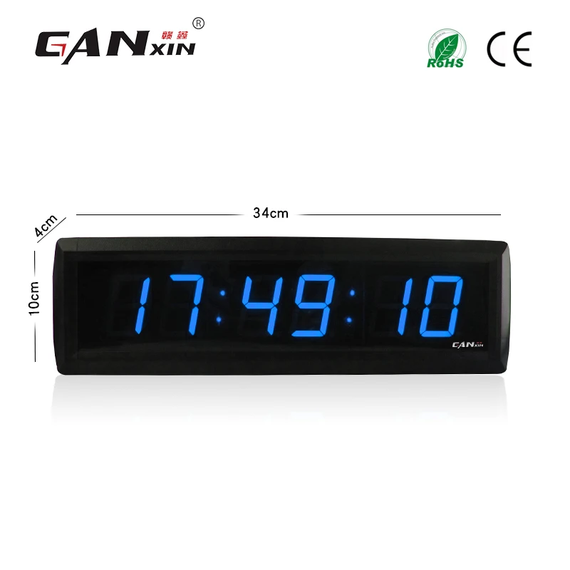 

[Ganxin] синие цветные 1,8 ''светодиодные цифровые часы с тайром наклейка настенные часы