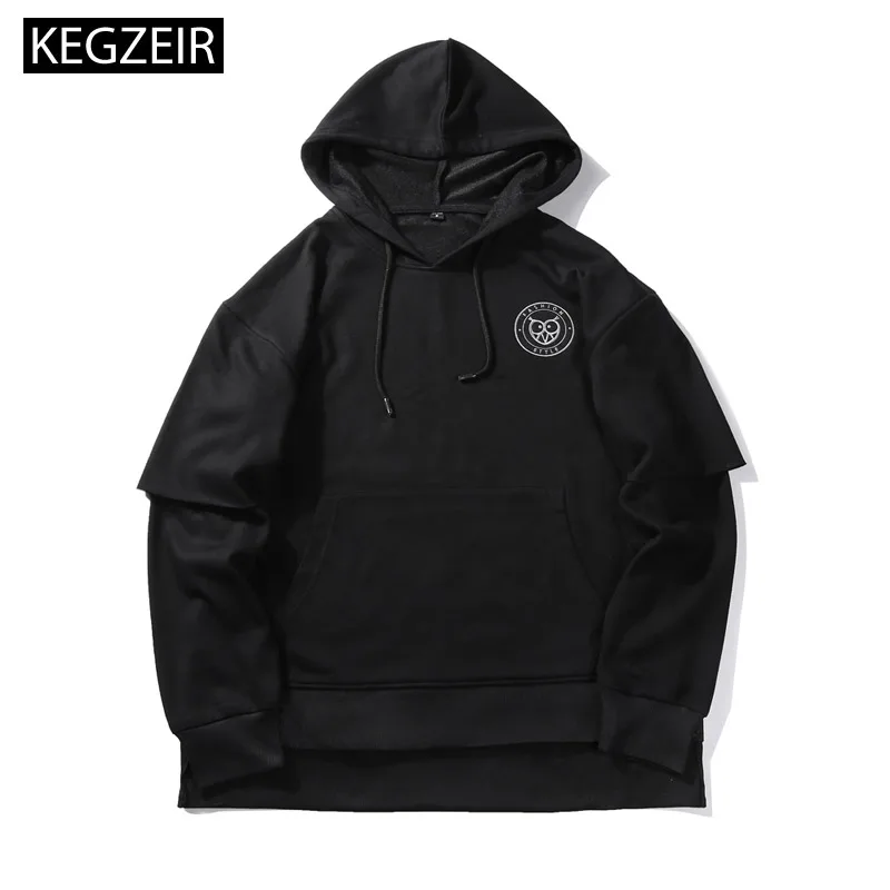 

KEGZEIR 2019 New Casual Black Hoodie Men Solid Color Fashion Men Hooded Sweatshirts Hip Hop Hoodie US/Eur Size Brand Clothing