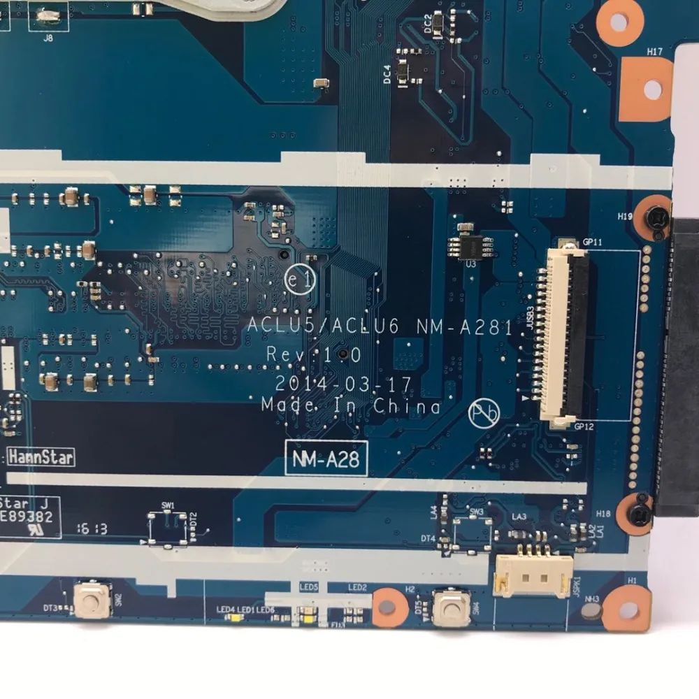 KEFU NM-A281 материнская плата для lenovo G50-45 материнская плата для ноутбука ACLU5/ACLU6 NM-A281 с A8 cpu R5 GPU-2GB тестовая работа