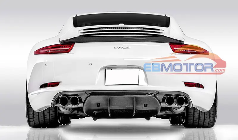 VRS Style Real Carbon Fiber Rear Bumper Diffuser for Porsche 911 991 Carrera & Carrera S models 2012+ 4