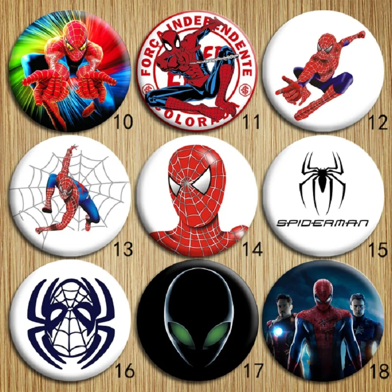 

Spider-Man Peter Parker Badges Souvenir Brooches Women's Cloth and Bags Good Gift for Friends Marvel's The Avengers Party Favors