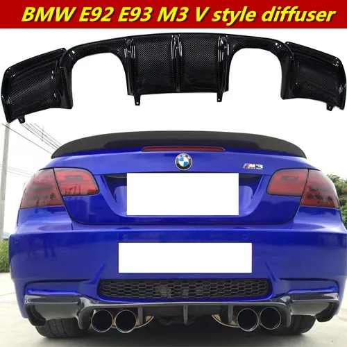 

GTS Look Carbon Fiber For BMW E93 E92 M3 Rear Bumper Diffuser Quad Tips 2008-13
