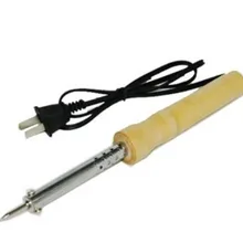 Длительный срок службы Электрический паяльник 60 Вт деревянная ручка паяльные инструменты электронные инструменты для ремонта внешний нагрев паяльник
