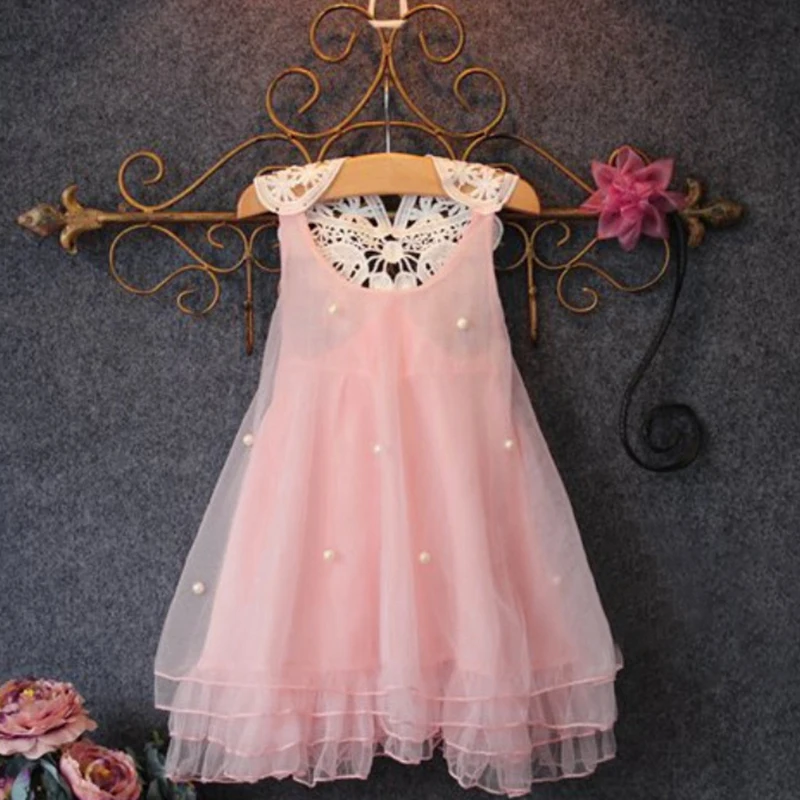 

Children Girl Princess Dress Flower Kids Party Wedding New Year Lace Tulle Tutu Baby Vestidos Dresses 2-7Y