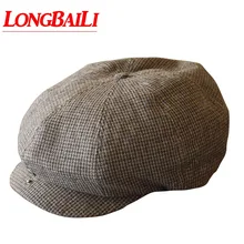 Модные Повседневные береты, мужские шапки Newsboy, плоские шапки, шапки Duckbill Ivy, PBFE005