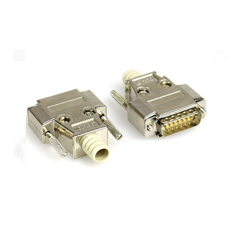 

DB15 15 Pin Parallel DB15 Gold-plated Copper Cable Straight Leg Connector 2 Rows Welded Plate MINI Gender Changer Adapter