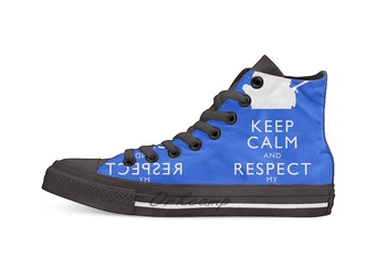 

Keep Calm and Respect My Authority Casual High Top Canvas shoes sneakers For Drop shipping