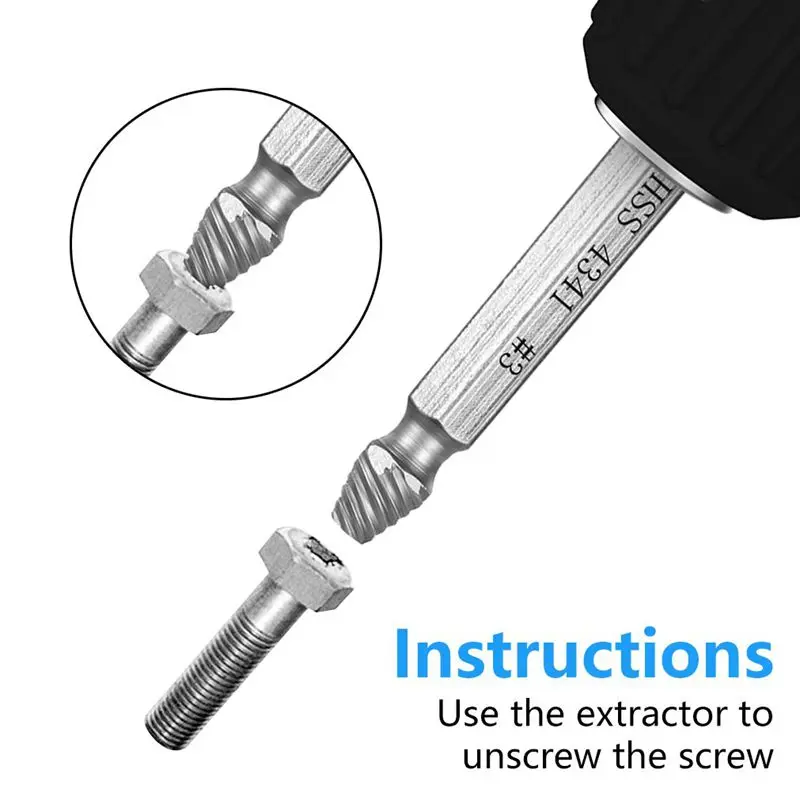 Screw Extractor Kit Set Damaged Screw Extractor And Remove Set Made Of High-Speed Steel Hss 4341,A1D02 2 Pack Of Stripped Scre Screw Extractor Kit Set Damaged Screw Extractor And Remove Set Made Of High-Speed Steel Hss 4341,A1D02 2 Pack Of Stripped Scre
