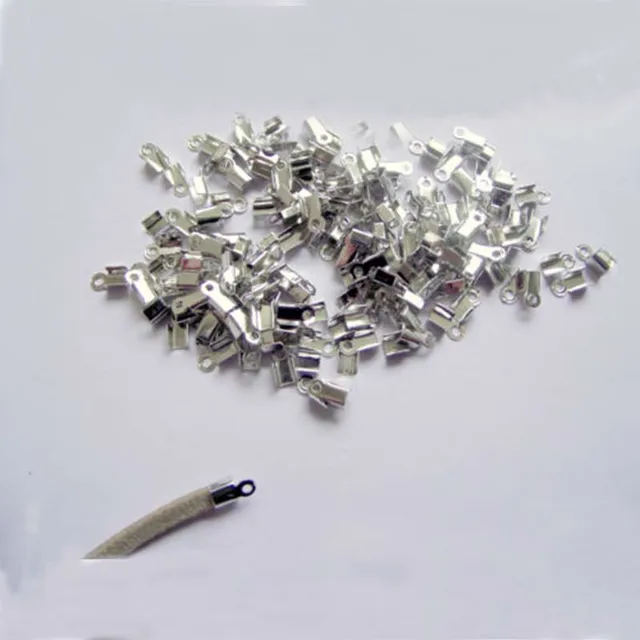 crimp ends caps leather cord loop Velet Ropes crimps end leather Tassel