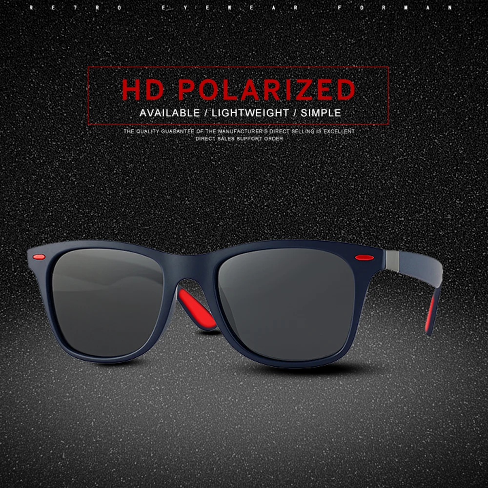 2019 новые модные квадратные женские поляризованные солнцезащитные очки UV400 Мужские очки классические ретро фирменные дизайнерские
