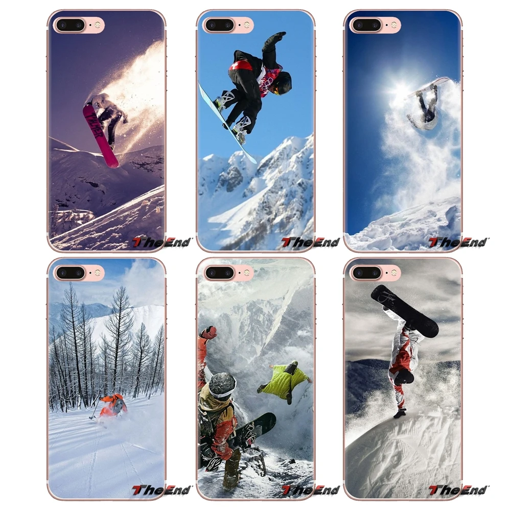 

Transparent TPU Shell Case Snow Or Die Ski Snowboard Sport For iPod Touch Apple iPhone 4 4S 5 5S SE 5C 6 6S 7 8 X XR XS Plus MAX