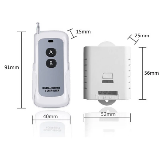 

1CH RF wireless light remote control switch 85V 110V 120V 220V 250V 1* receiver+1* transmitter 100m