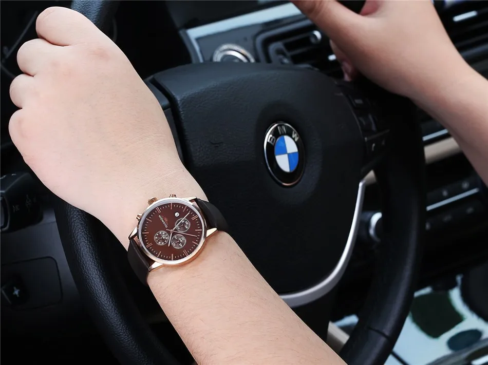 GUANQIN Quartz Watch Mens Watches Top Brand Luxury Chronograph Clock Men Sport Waterproof Leather Wristwatch relogio masculino