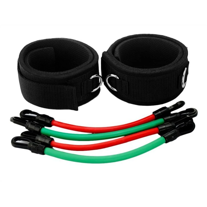 

6 Pcs/Set Leg Thigh Latex Resistance Band Gym Yoga Exercise Strong Tube Ankle Straps Pilates Workout Fitness Tools