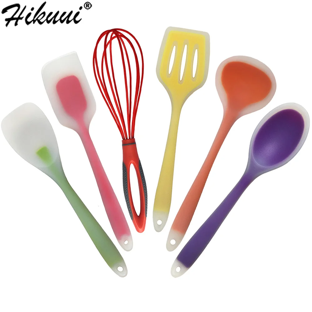 

5/6pcs Cooking Tools Set FDA Aproved Utensils Kitchen Spoon Spatula Soup Spoon Ladle Scraper Non-Stick Cookware Kitchen Tools