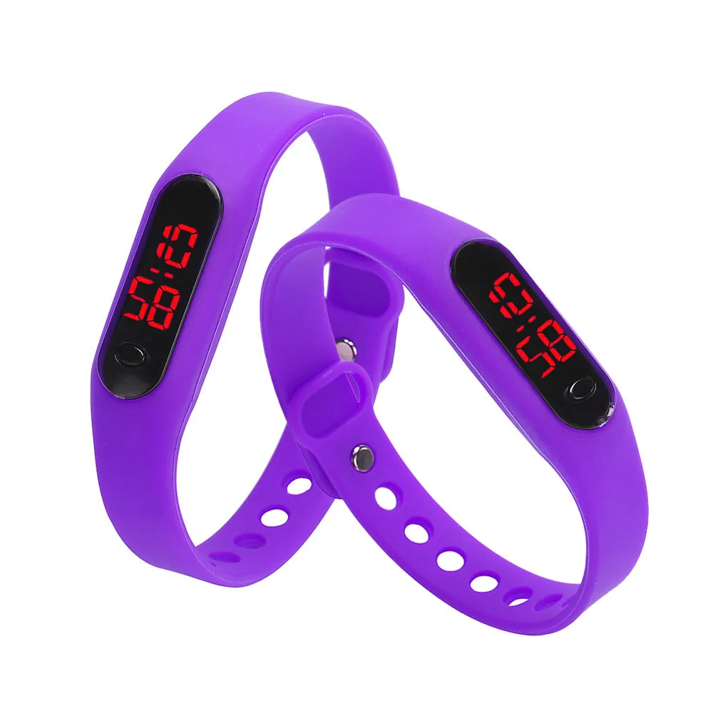 Легкие гибкие уличные модные простые мужские женские резиновые светодиодный часы Дата спортивный браслет цифровые наручные часы - Цвет: H