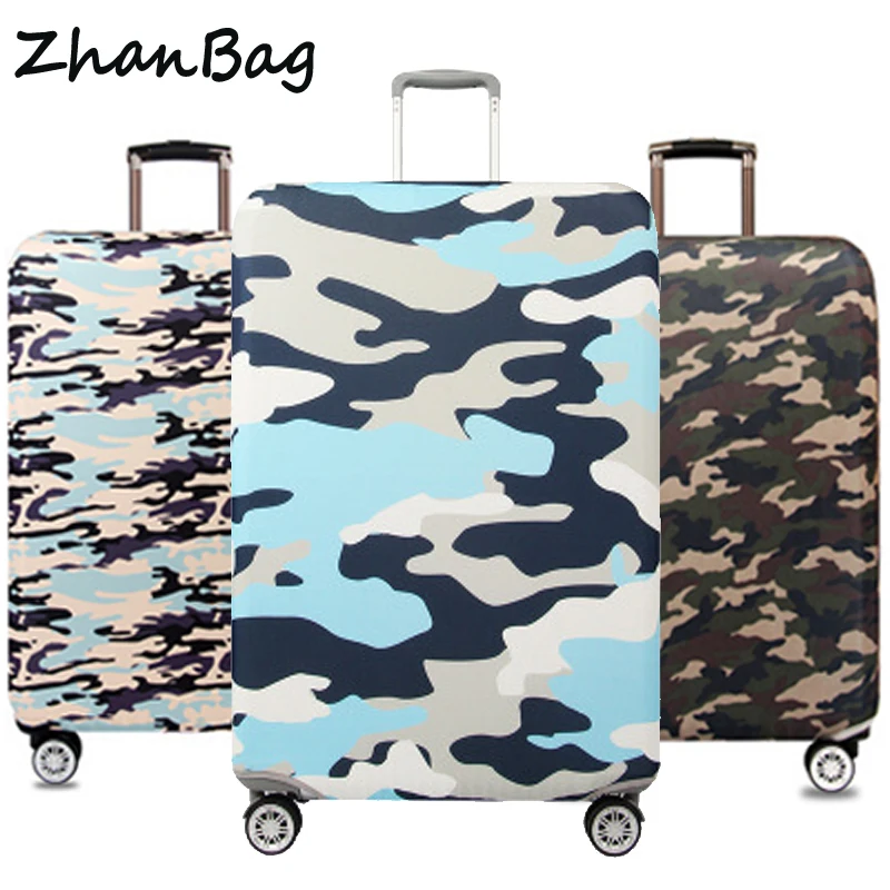 

OLAGB Camouflage Suitcase Protective Covers Elastic Thick Luggage Dustproof Cover For 18''-32'' Case Travel Accessories 306