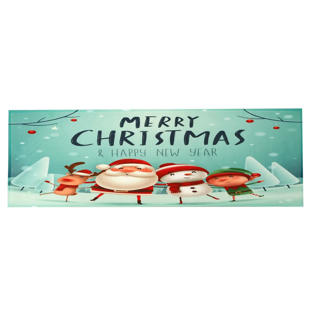 bathroom living room carpet christmas Christmas Welcome Doormats Indoor Home Carpets Decor 40x120CM#XTN