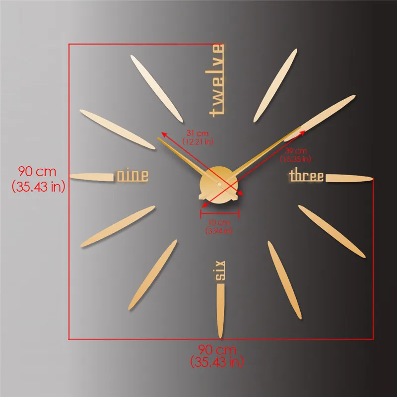 Качественные 3D DIY большие настенные часы акриловые настенные часы художественный дизайн акриловые часы цифры домашний стикер для спальни художественное украшение стены