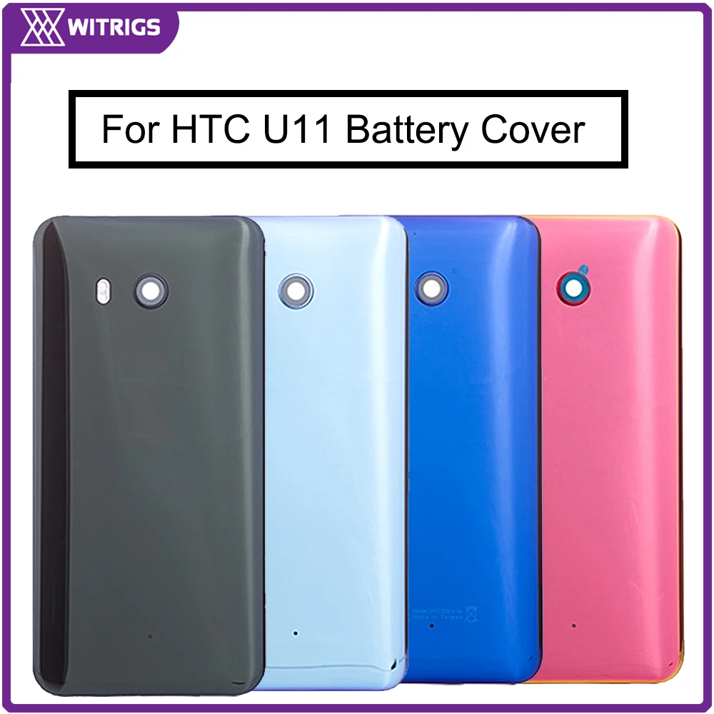 

Witrigs For HTC U11 Battery Cover With Camera Lens Glass Door Back Housing Case Cover