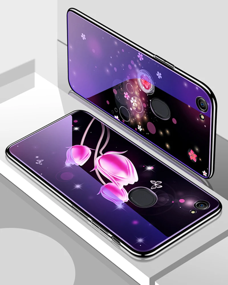 Coque для OPPO F7 чехол Мультфильм Волк Олень синий закаленное стекло Твердый чехол OPPOF7 чехол coque для OPPO F7 защитные кейсы-оболочки